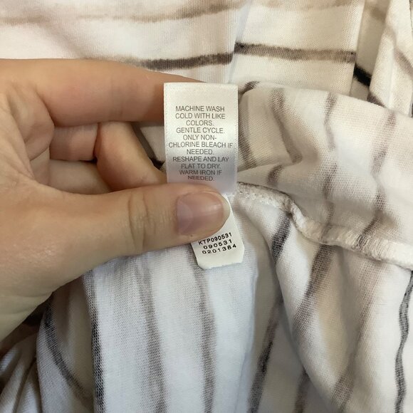 J. Jill Pure Jill Striped Tunic Blouse Women XS 3/4 Sleeve Pocket Cotton Blend - Picture 5 of 8